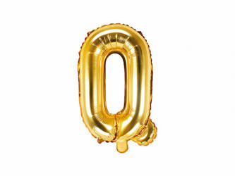 Balon litera  Q złota 35cm